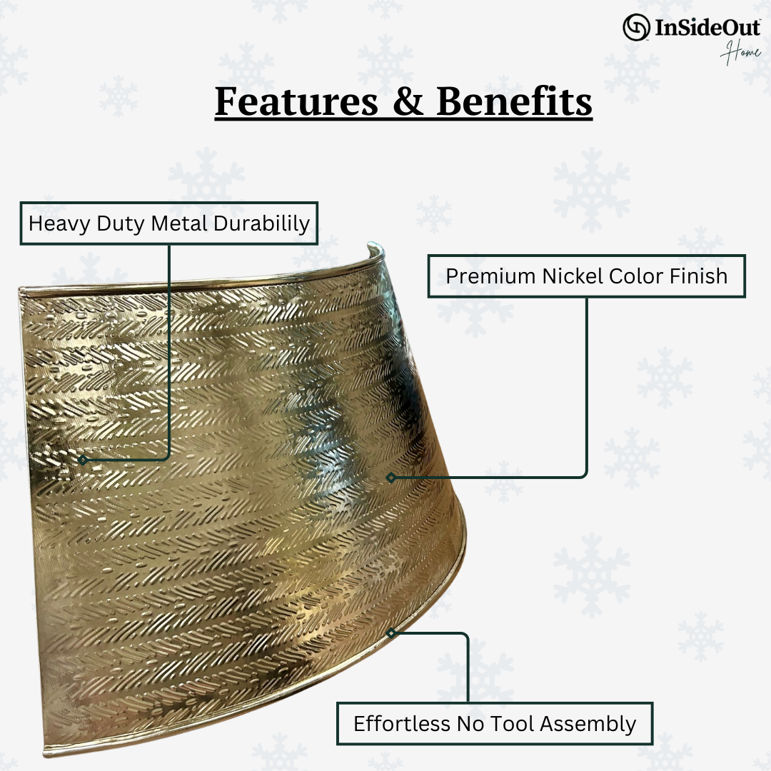 Christmas Tree Base Cover Ring Collar Stand Skirt Holiday Decoration metal navidad arbol gold accessories moderrn sale iron chrisrmas xmas colar large small