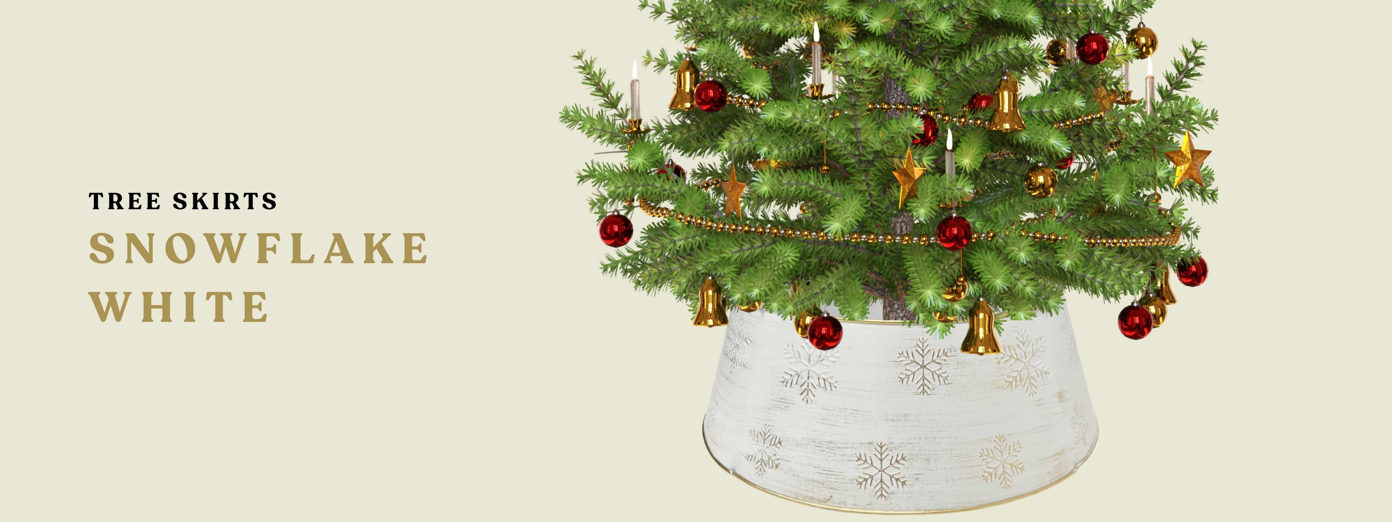 Snowflake Christmas Tree Skirt