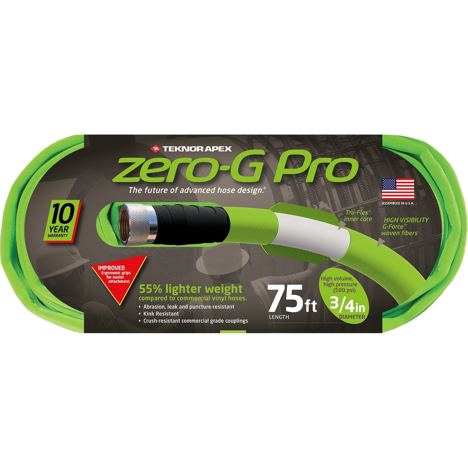 75' x 3/4" zero-G PRO Lightweight Kink-Resistant Garden Hose
