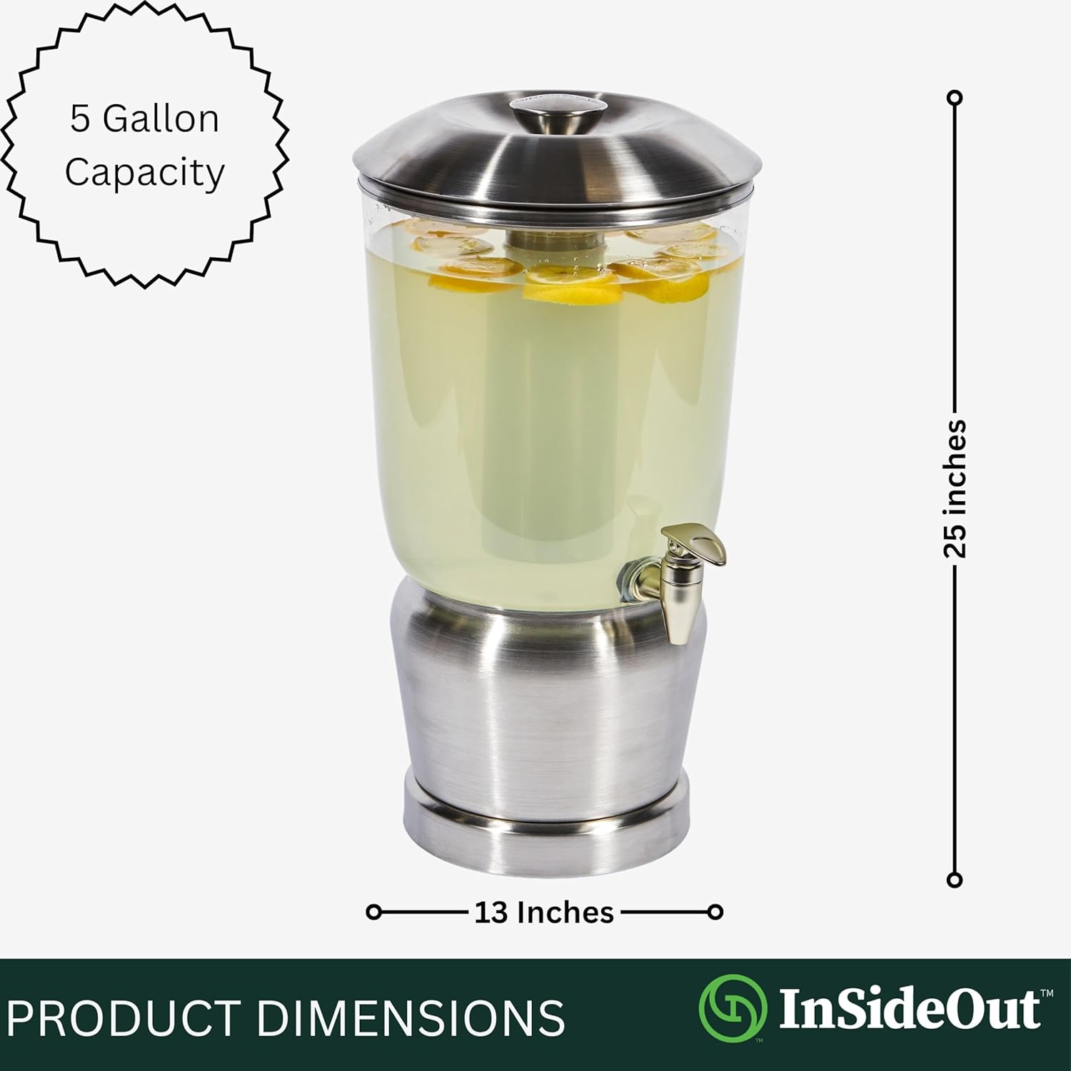 Stainless Steel Beverage Dispensers - Silver - Inside Out Store