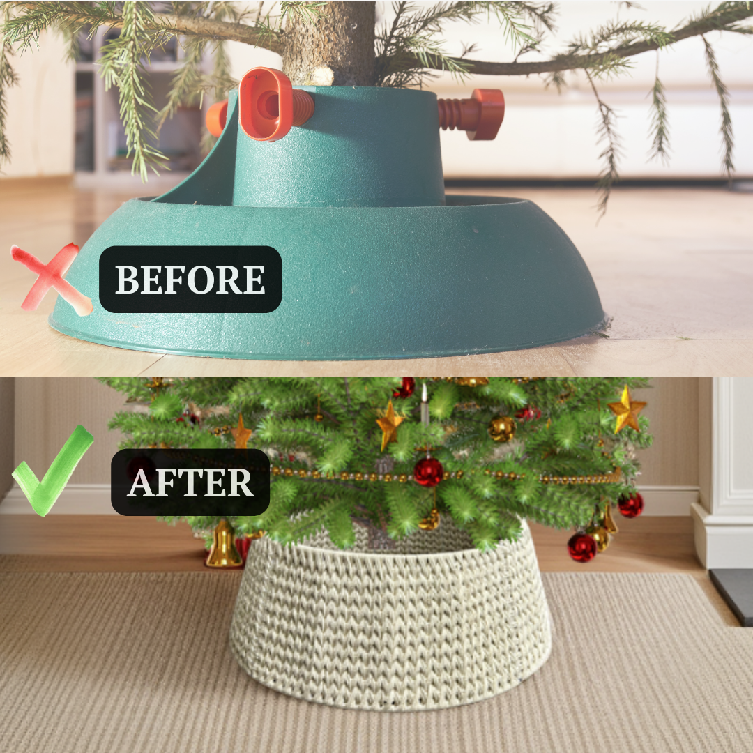 Christmas Tree Base Cover Ring Collar Stand Skirt Holiday Decoration metal navidad arbol white accessories silver sale iron chrisrmas xmas colar large small snowflake