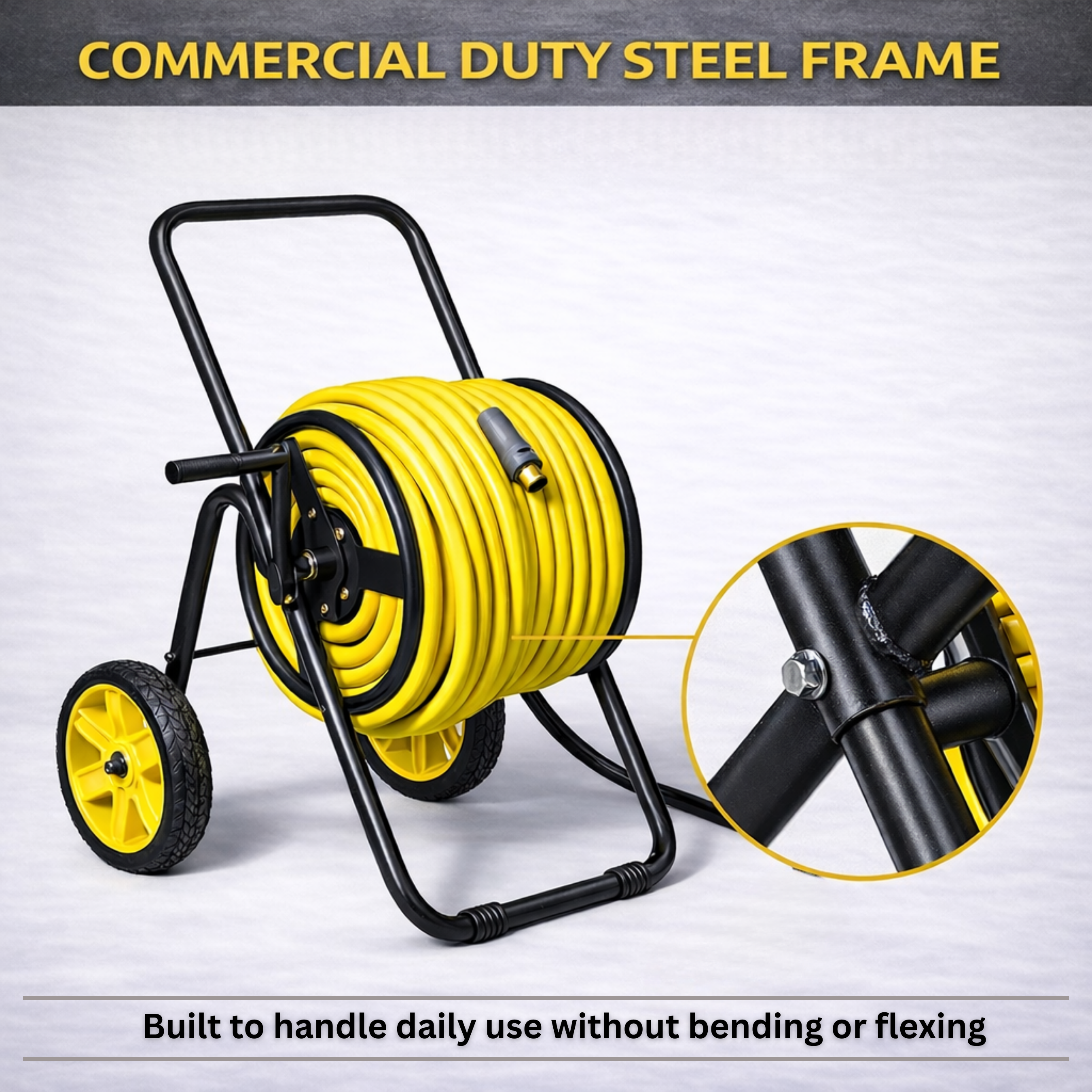 175ft metal hose reel cart for residential gardening use