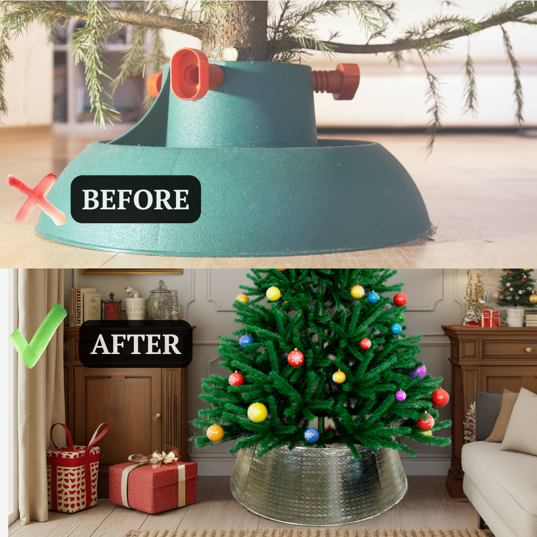 Christmas Tree Base Cover Ring Collar Stand Skirt Holiday Decoration metal navidad arbol gold accessories moderrn sale iron chrisrmas xmas colar large small