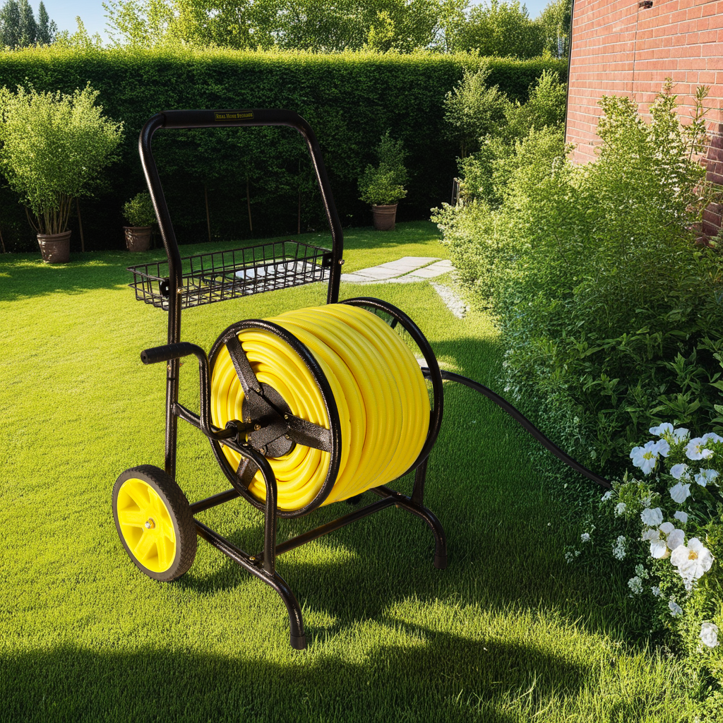 Heavy Duty Metal Hose Reel Cart