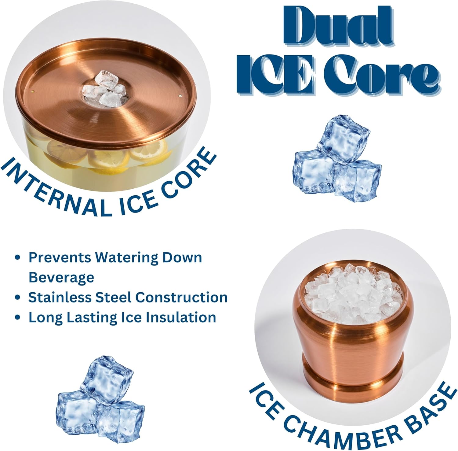 Stainless Steel Beverage Dispenser - Rose Gold