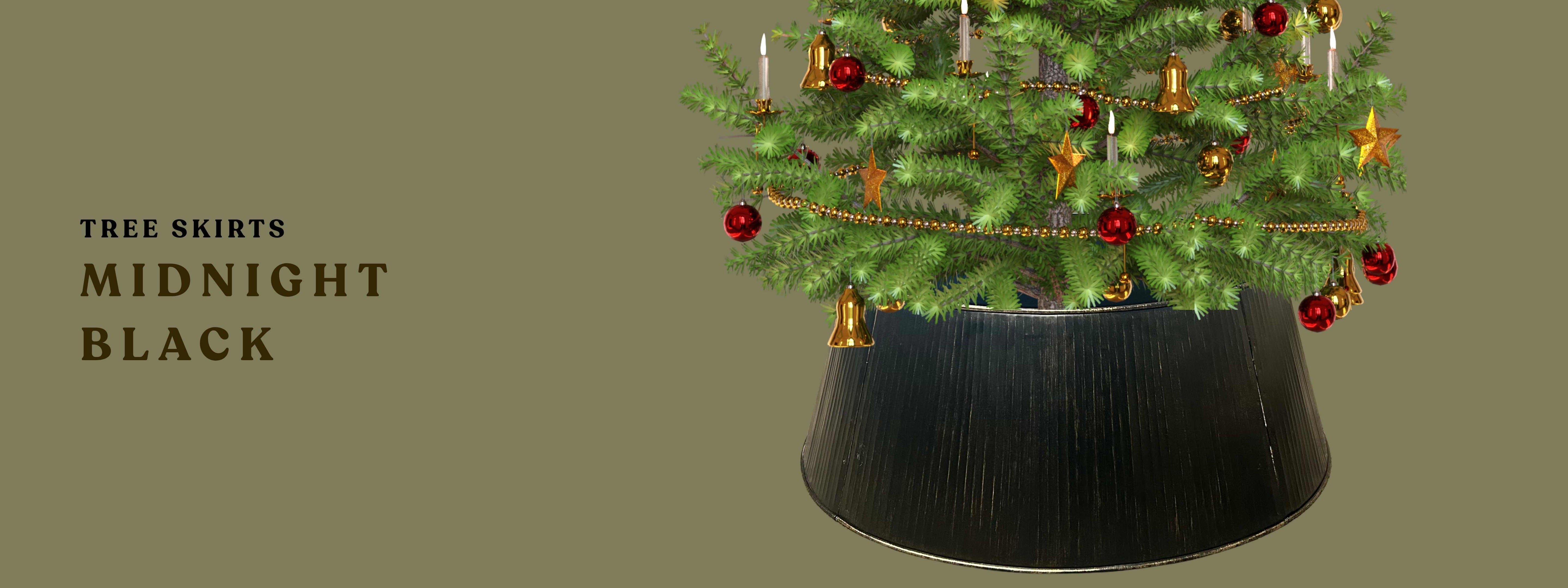 Black Christmas Tree Skirt