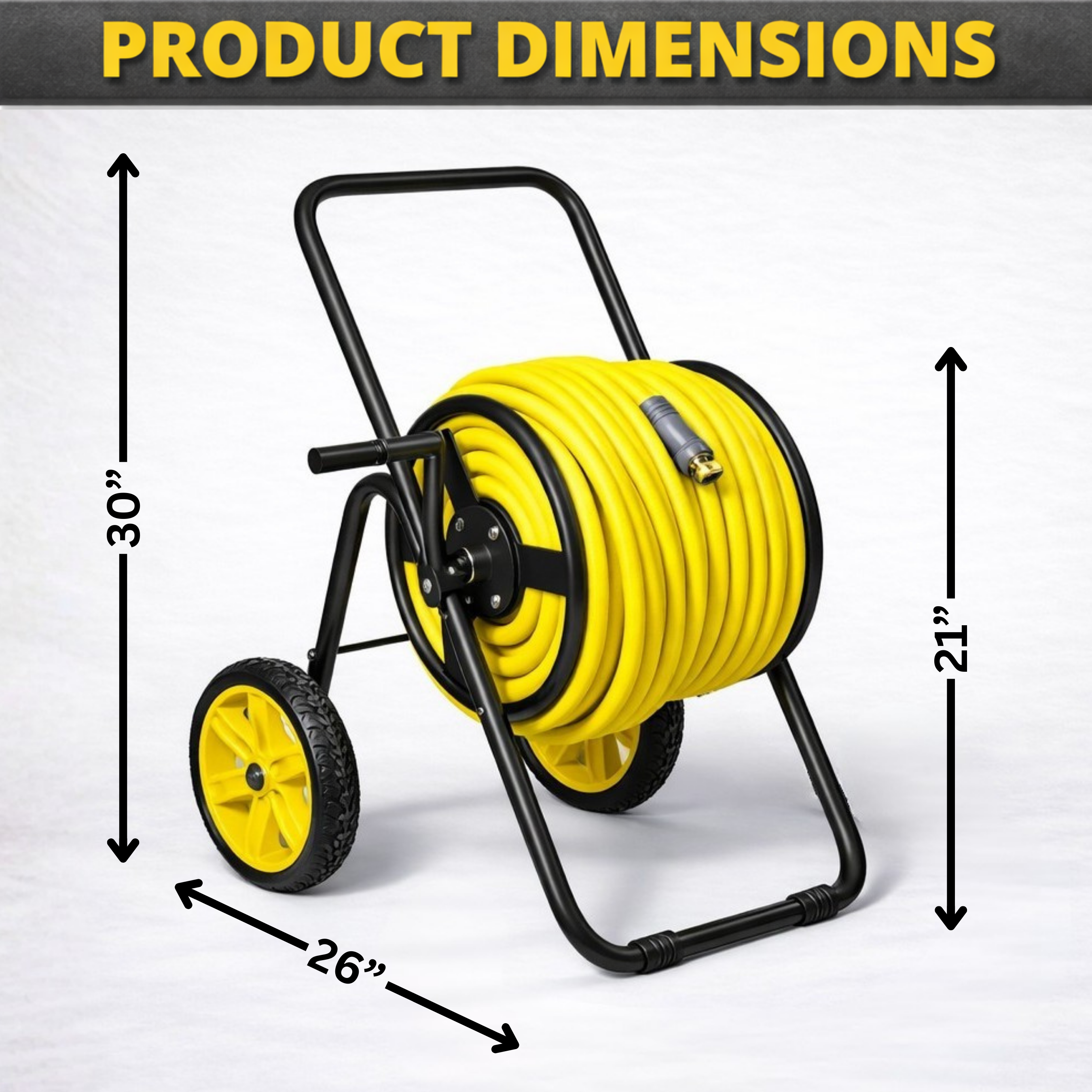 175ft metal hose reel cart for residential gardening use