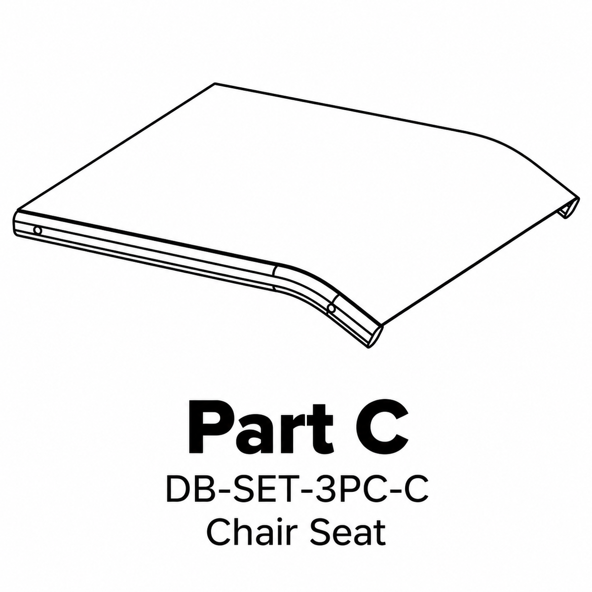 (DB-HD-CH2) Driftwood Bay High Dinning Chair Replacement Parts - Inside Out Store