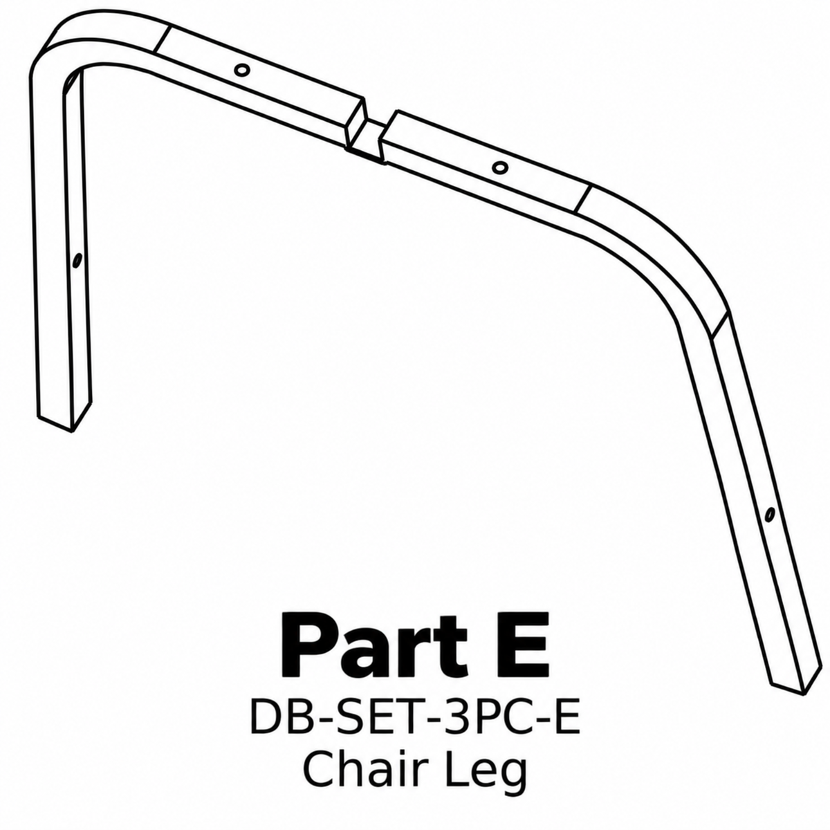 (DB-HD-CH2) Driftwood Bay High Dinning Chair Replacement Parts - Inside Out Store
