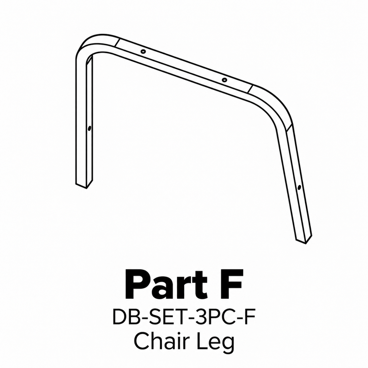 (DB-HD-CH2) Driftwood Bay High Dinning Chair Replacement Parts - Inside Out Store