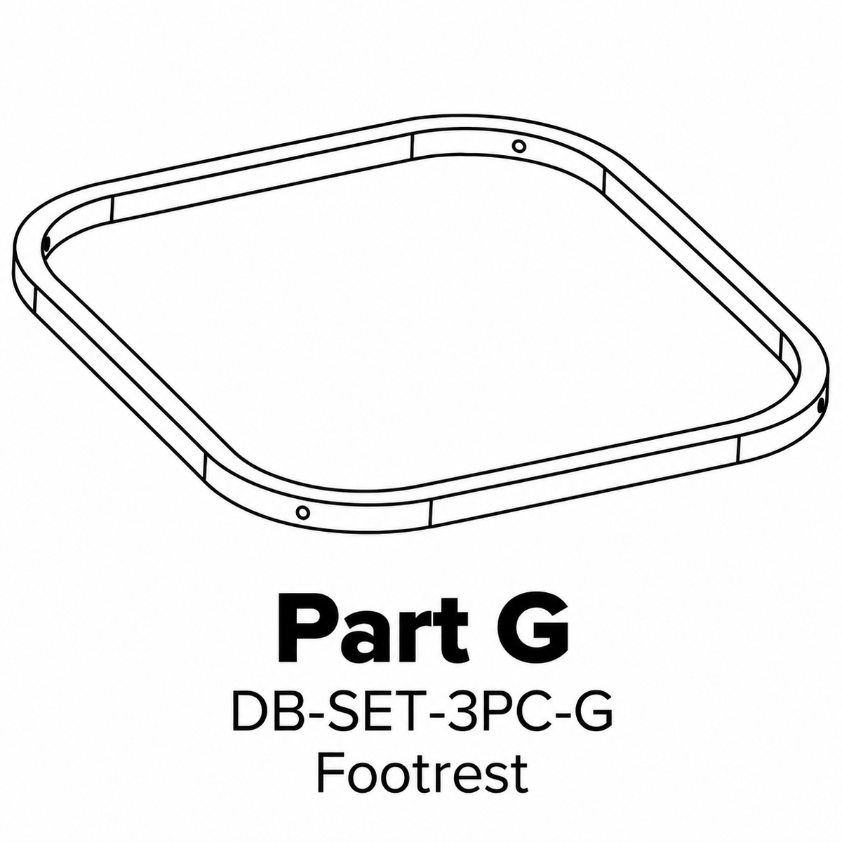 (DB-HD-CH2) Driftwood Bay High Dinning Chair Replacement Parts - Inside Out Store