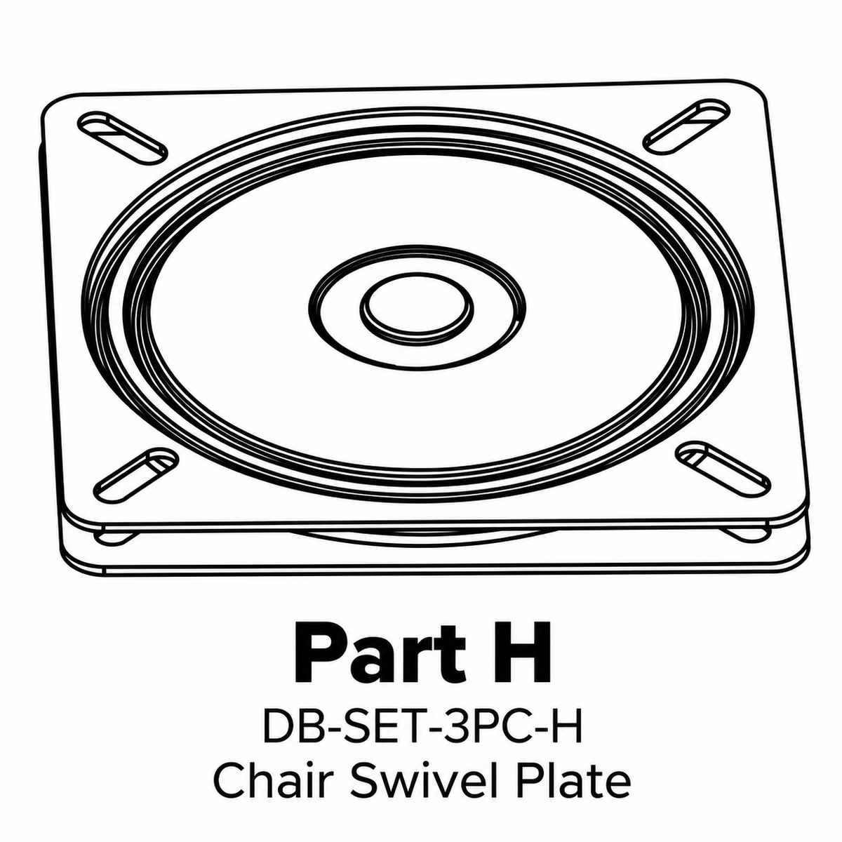 (DB-HD-CH2) Driftwood Bay High Dinning Chair Replacement Parts - Inside Out Store