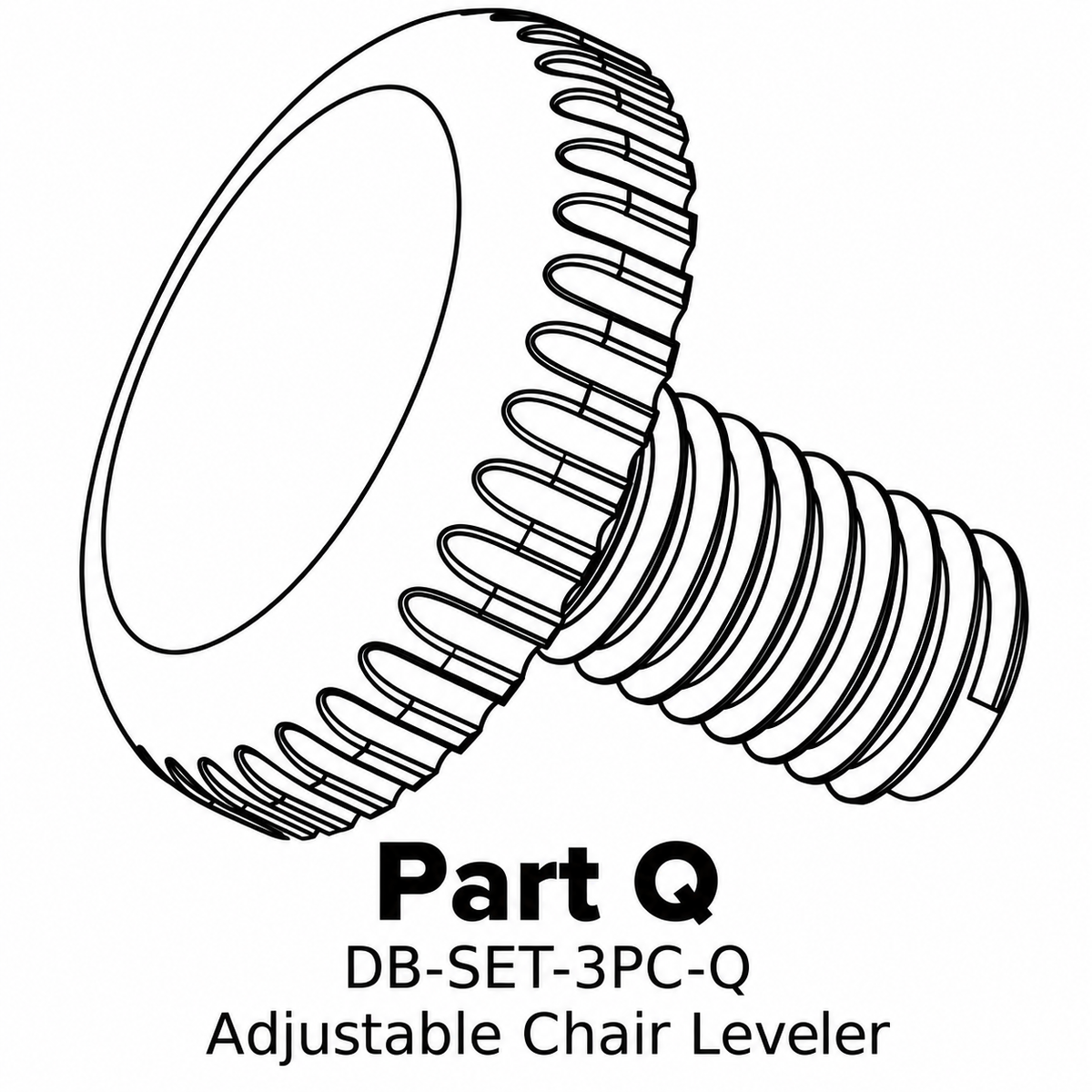 (DB-HD-CH2) Driftwood Bay High Dinning Chair Replacement Parts - Inside Out Store