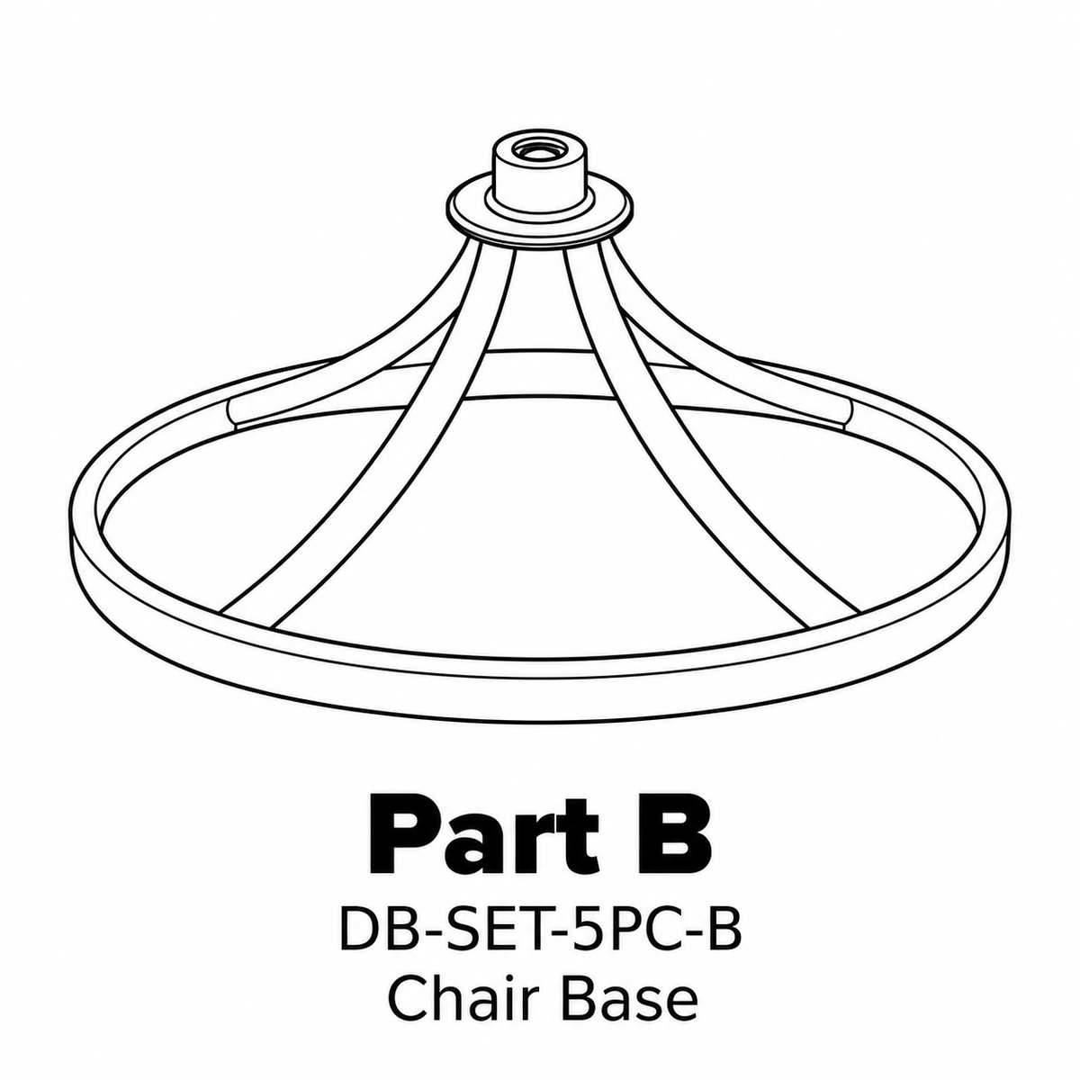 (DB-CH) Driftwood Bay Dinning Swivel Chair Replacement Parts - Inside Out Store