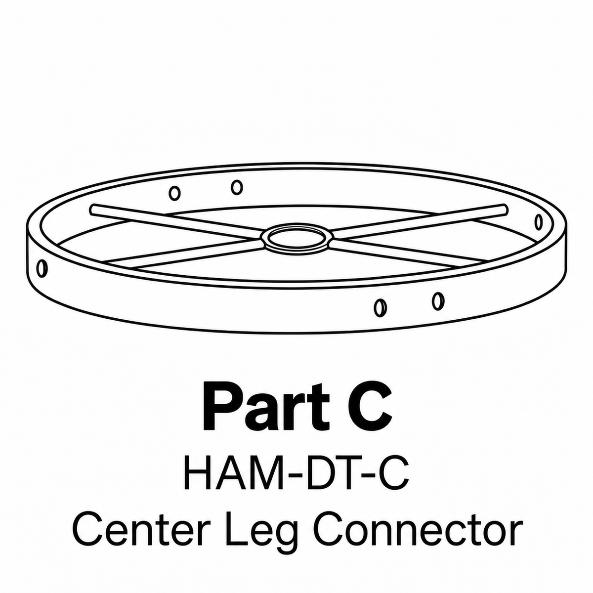 (HAM-DT) Hamilton 42" Dinning Table Replacement Parts