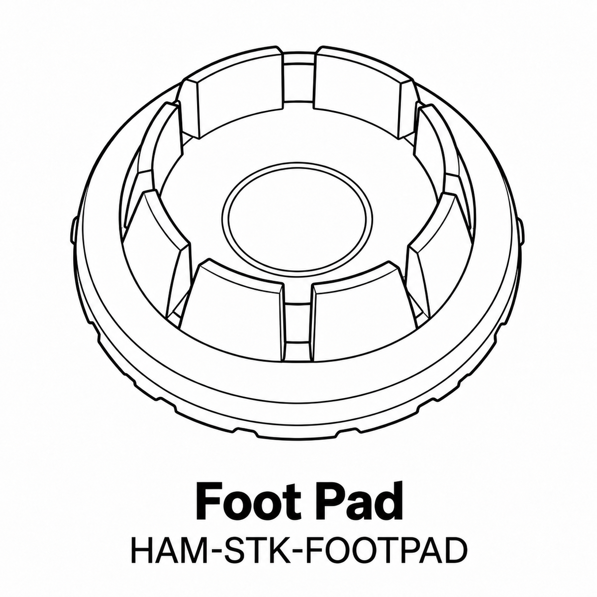 (HAM-STK) Hamilton Stack Chair Replacement Foot Pads - Inside Out Store