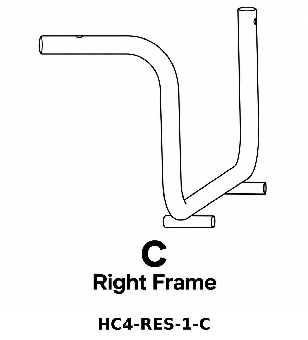 (HC4-RES-1) Residential 4-Wheek Hose Cart 250' Capacity Replacement Parts - Inside Out Store