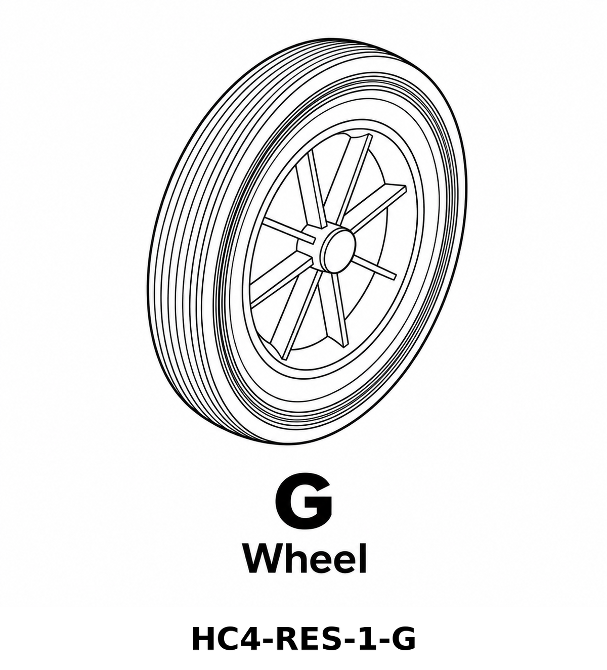 (HC4-RES-1) Residential 4-Wheek Hose Cart 250' Capacity Replacement Parts - Inside Out Store