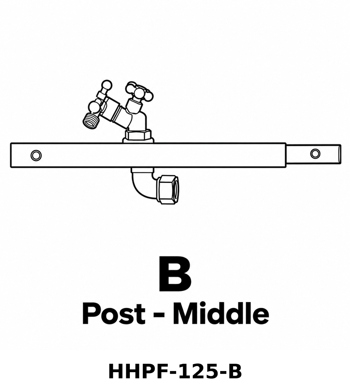(HHPF-125) Hose Hanger with Post & Faucet Replacement Parts - Inside Out Store