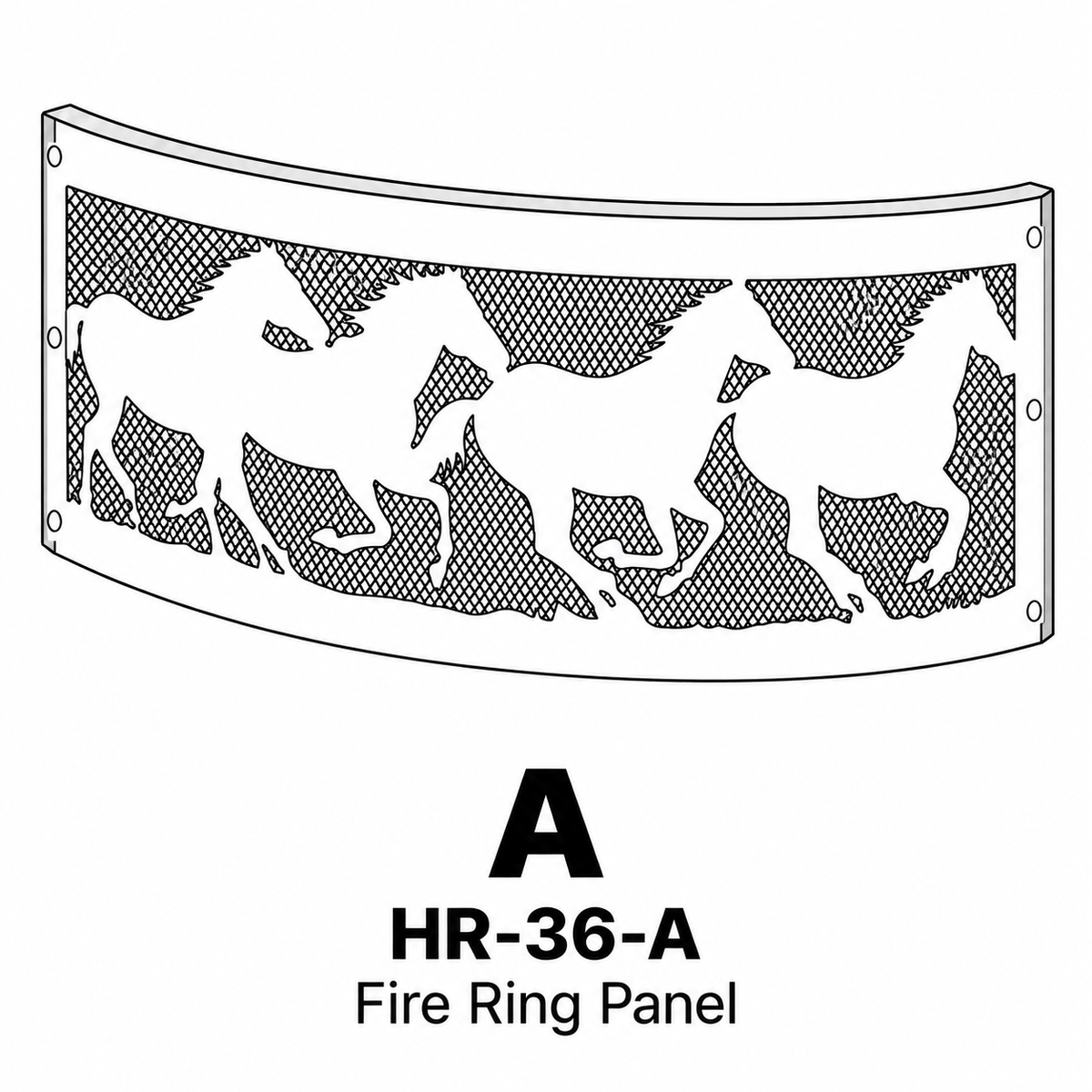 (HR-36) 36" Fire Ring - Running Horses Replacement Parts - Inside Out Store