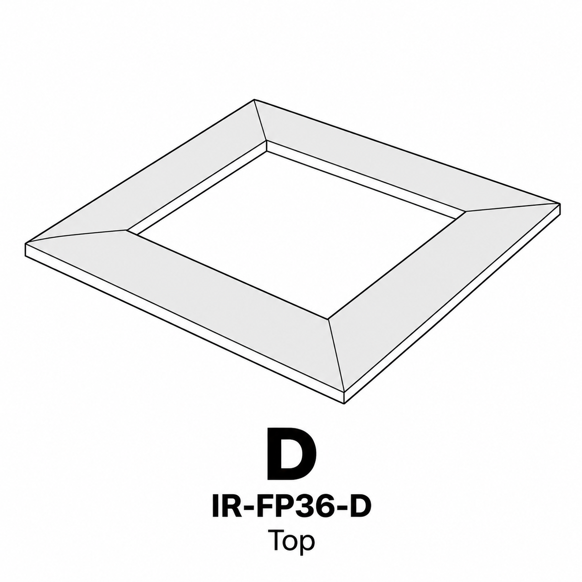 (IR-FP36) 36" Iron Ridge Square Fire Pit Replacement Parts - Inside Out Store