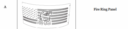 (FPR-PE36) 36" Fire Ring - Patriotic Eagle Replacement Parts