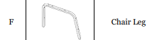 (DB-HDD-CH2) Driftwood Bay High Dinning Chair Replacement Parts