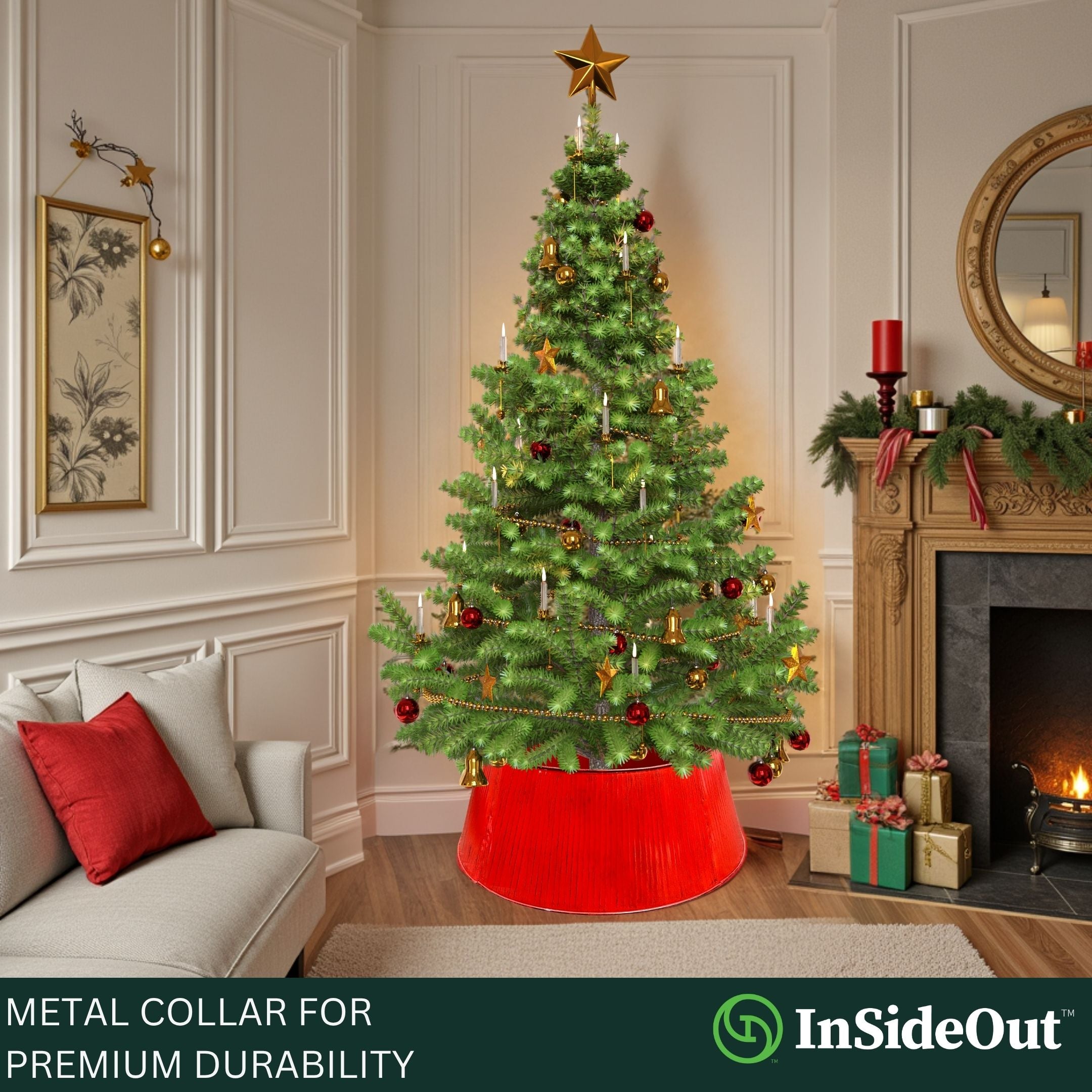 Red Christmas Tree Skirt
