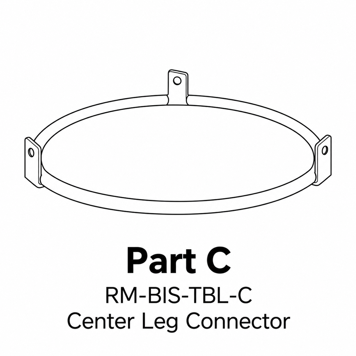 (RM-BIS-TBL) Rosemont 28" Bistro Table Replacement Parts - Inside Out Store