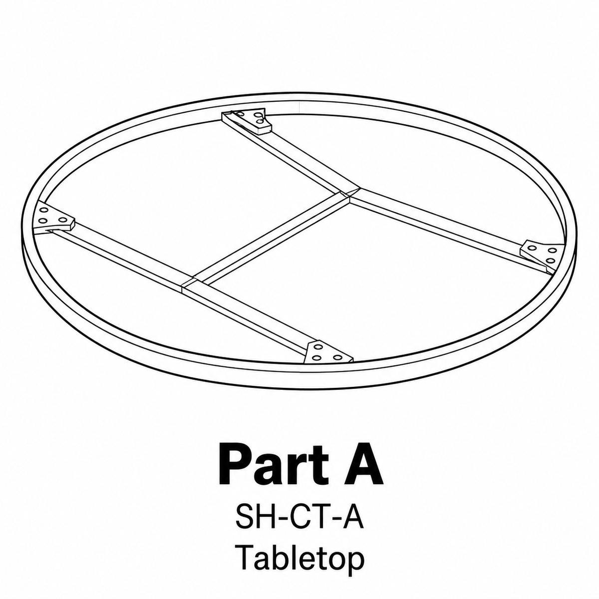 (SH-CT) Stone Harbor 45" Coffee Table Replacement Parts - Inside Out Store