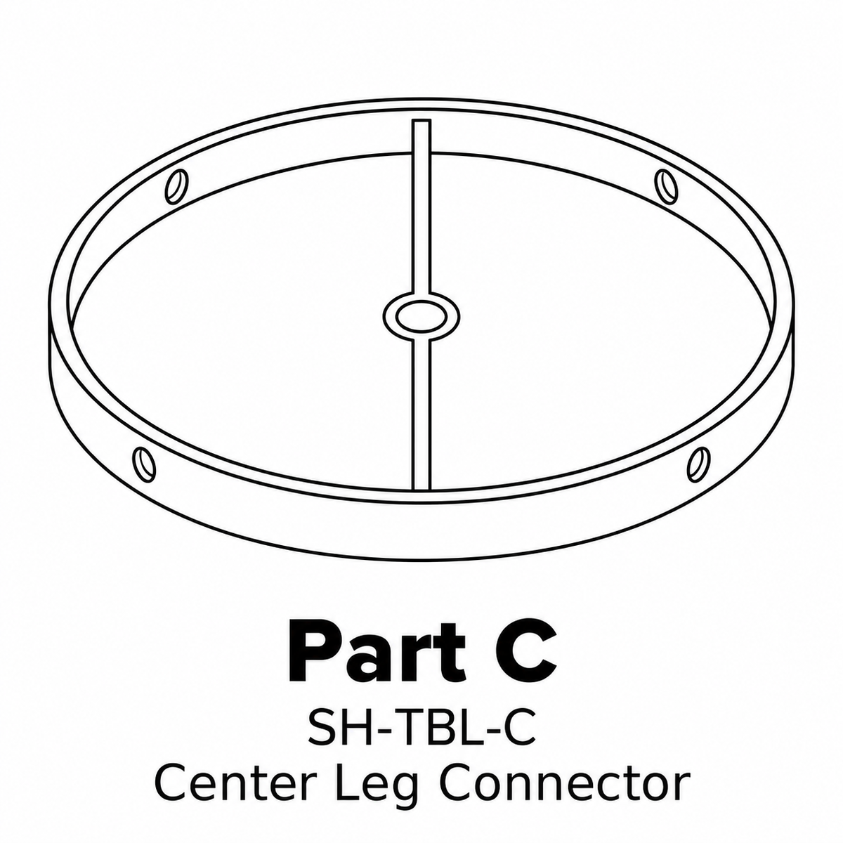 (SH-TBL) Stone Harbor 48" Dinning Table Replacement Parts - Inside Out Store