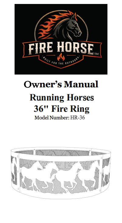 (HR-36) 36" Fire Ring - Running Horses Replacement Parts