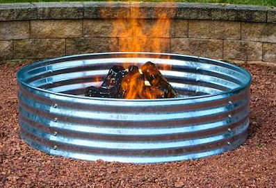 (GAL-R-36-LW) 36" Galvanized Fire Pit Ring