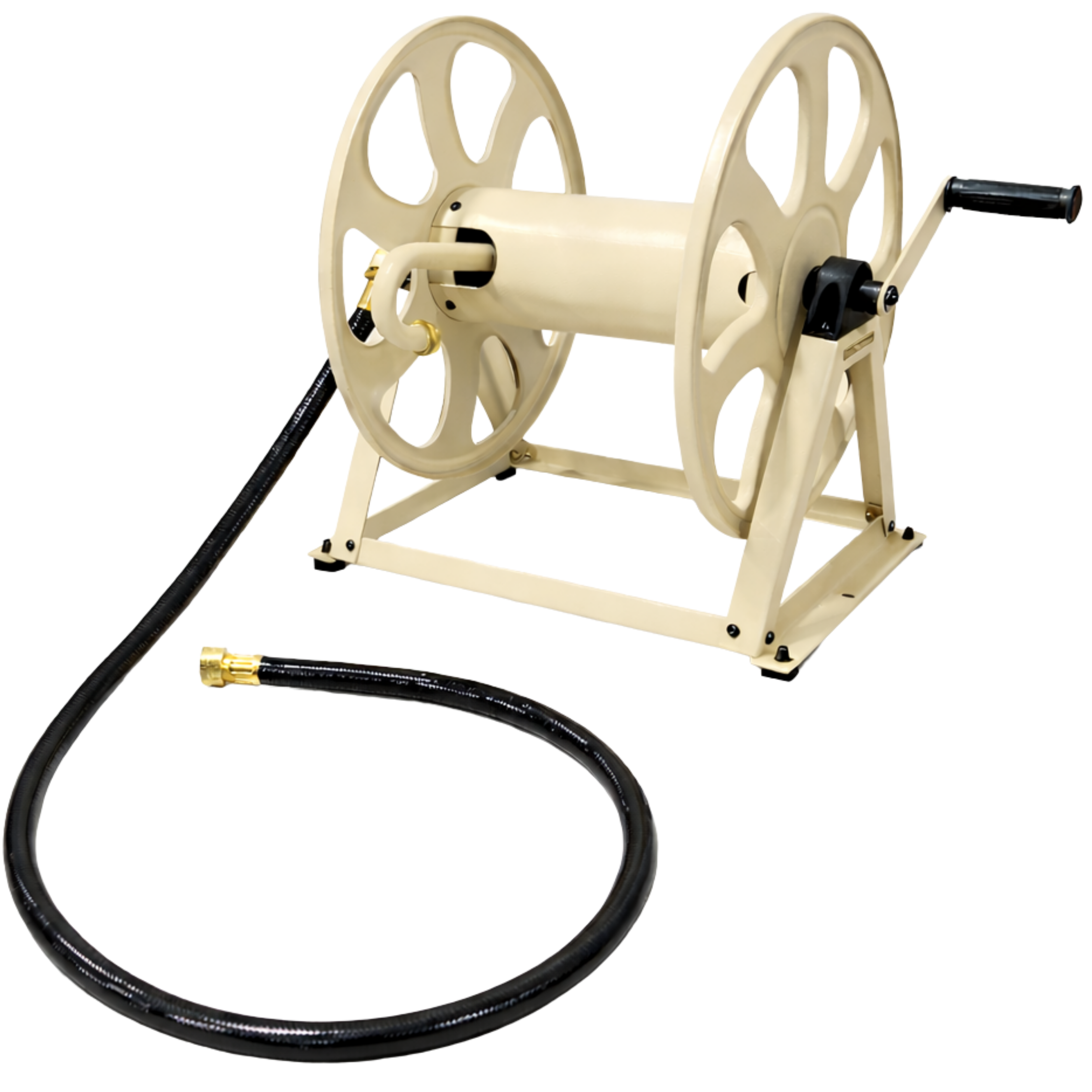 Dual Wall or Floor Hose Reel Mount - 200ft Hose Capacity - Inside Out Store