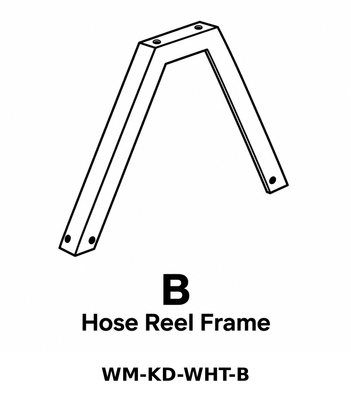 (WM-KD-WHT) Wall Mount Hose Reel - White Replacements Parts - Inside Out Store