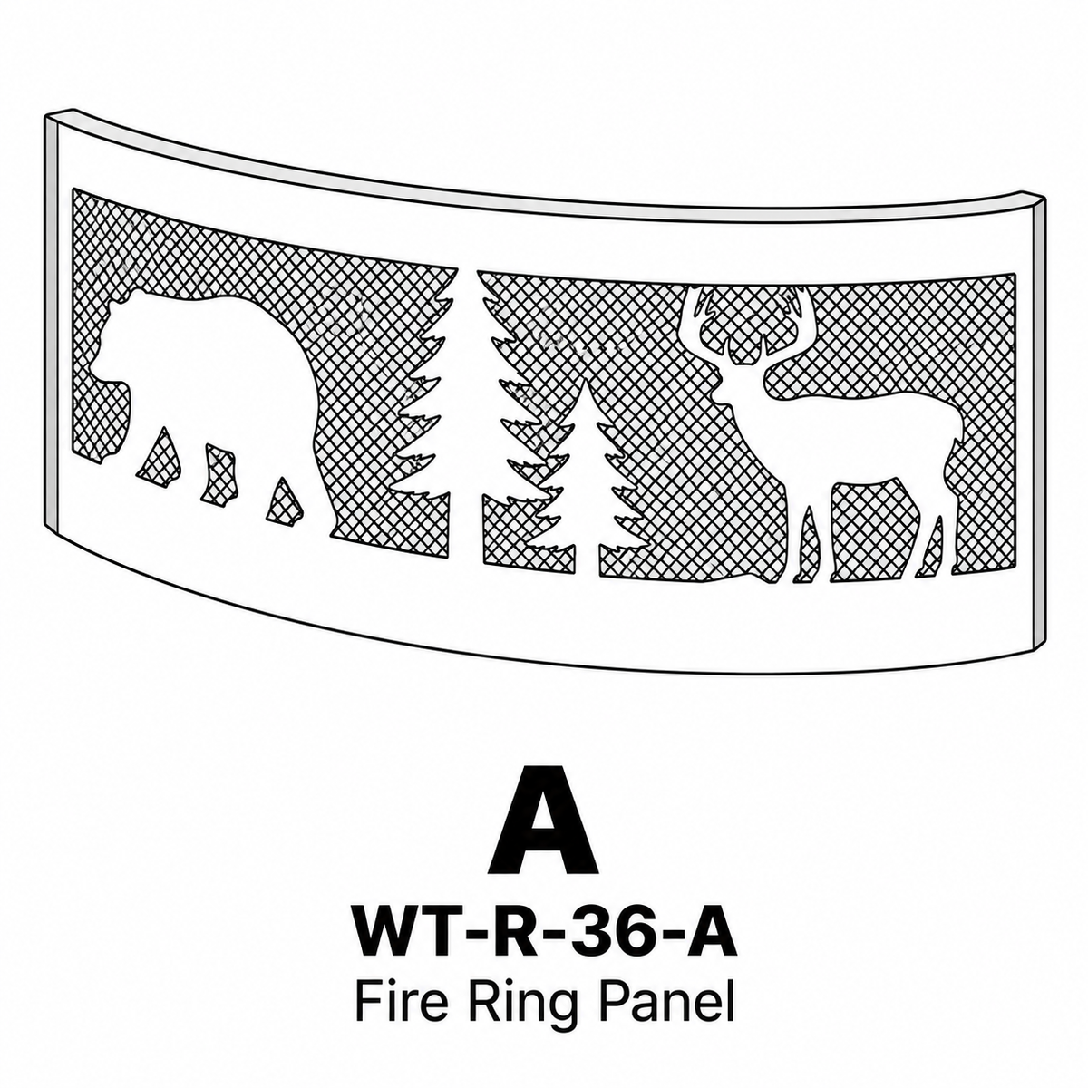(WT-R-36) 36" Fire Ring Wildlife Replacement Parts - Inside Out Store