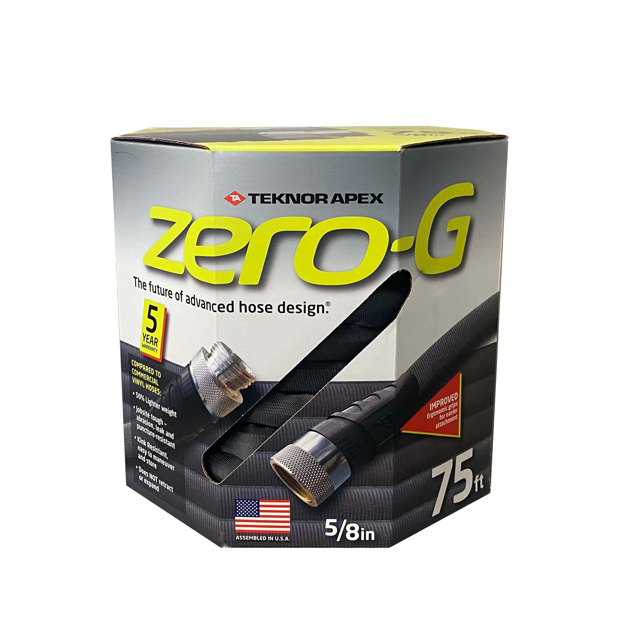 5/8" x 75 ft zero-G Garden Hose | Heavy Duty Kink-Resistant Garden Hose