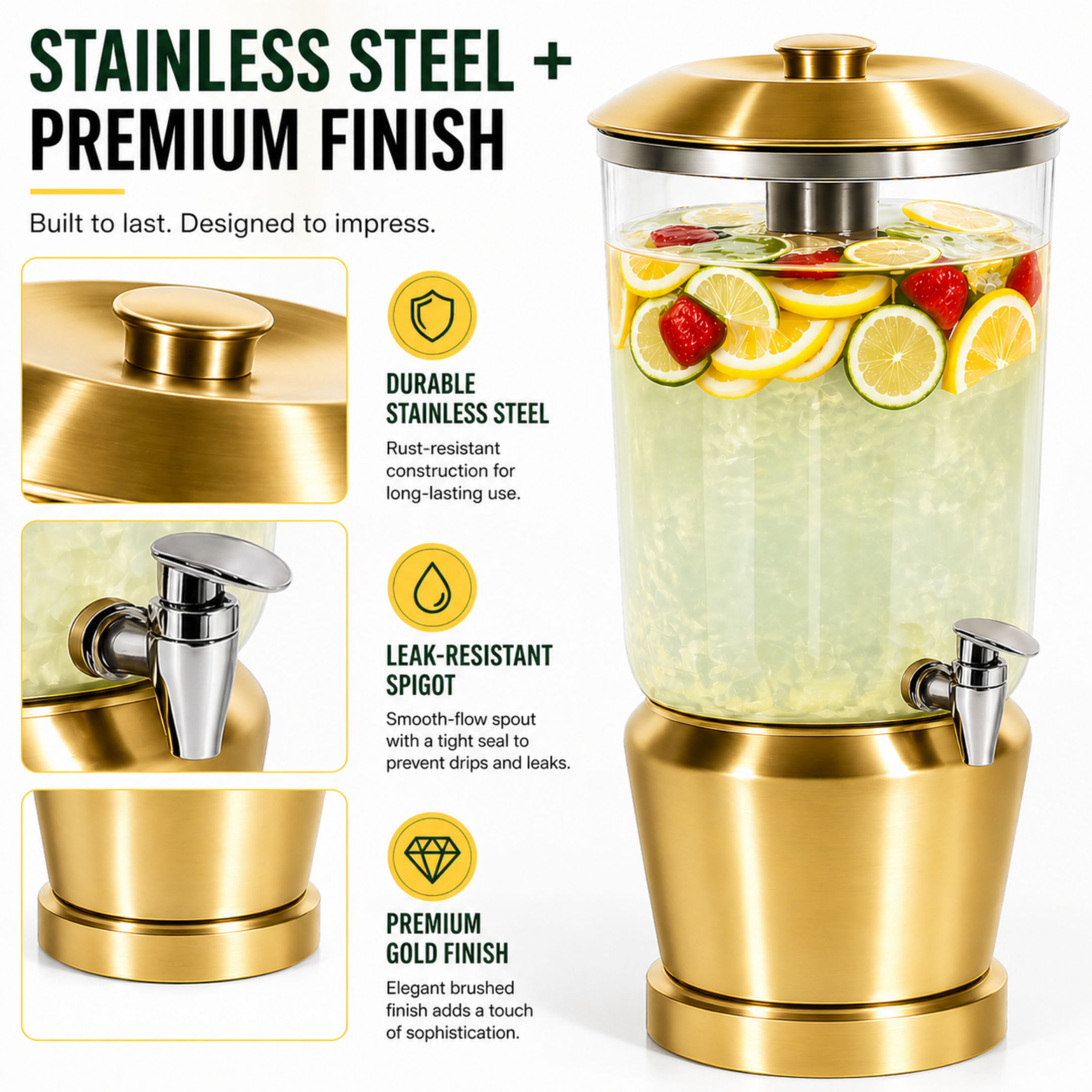 Beverage dispenser for backyard parties and lemonade stand