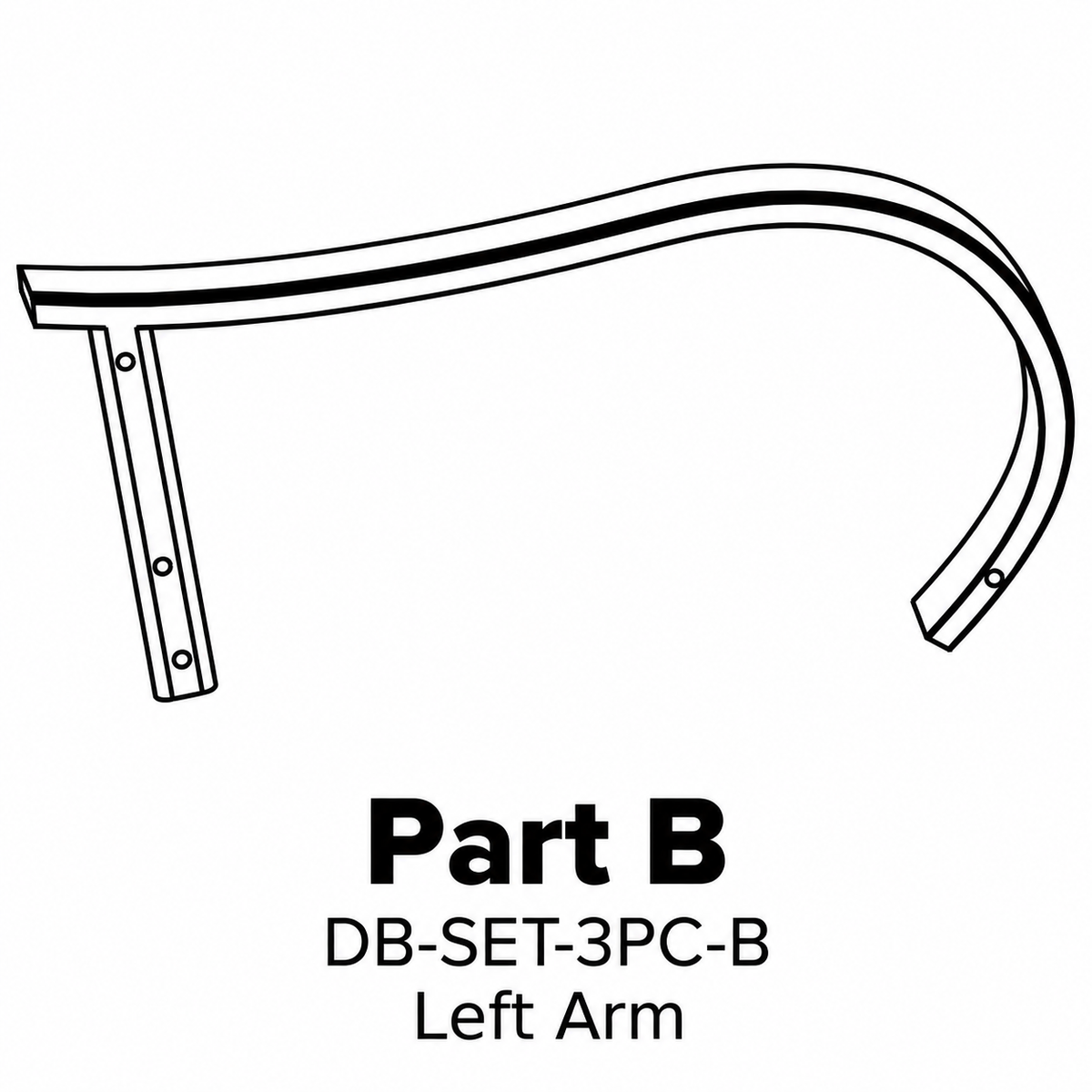 (DB-HD-CH2) Driftwood Bay High Dinning Chair Replacement Parts - Inside Out Store