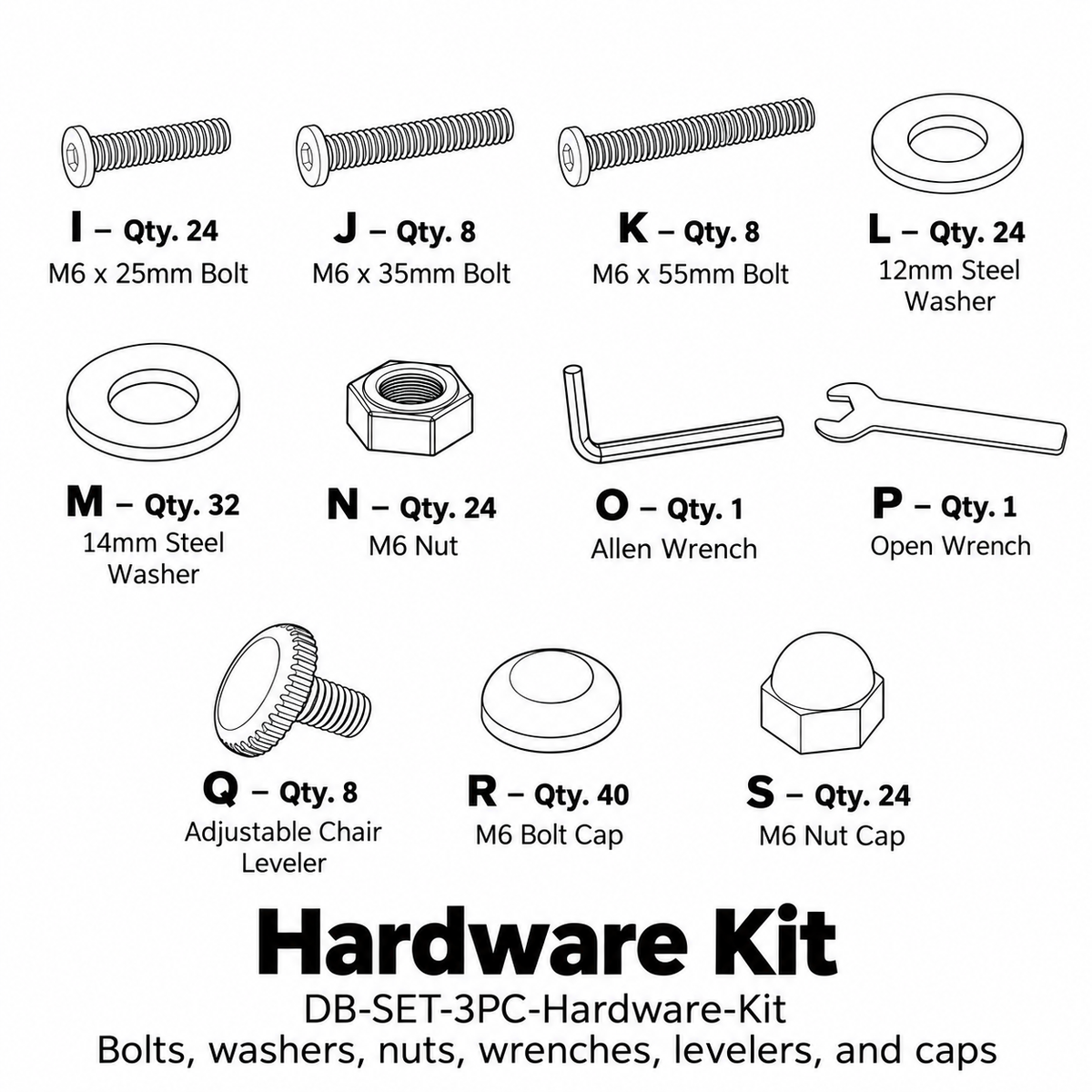 (DB-HD-CH2) Driftwood Bay High Dinning Chair Replacement Parts - Inside Out Store