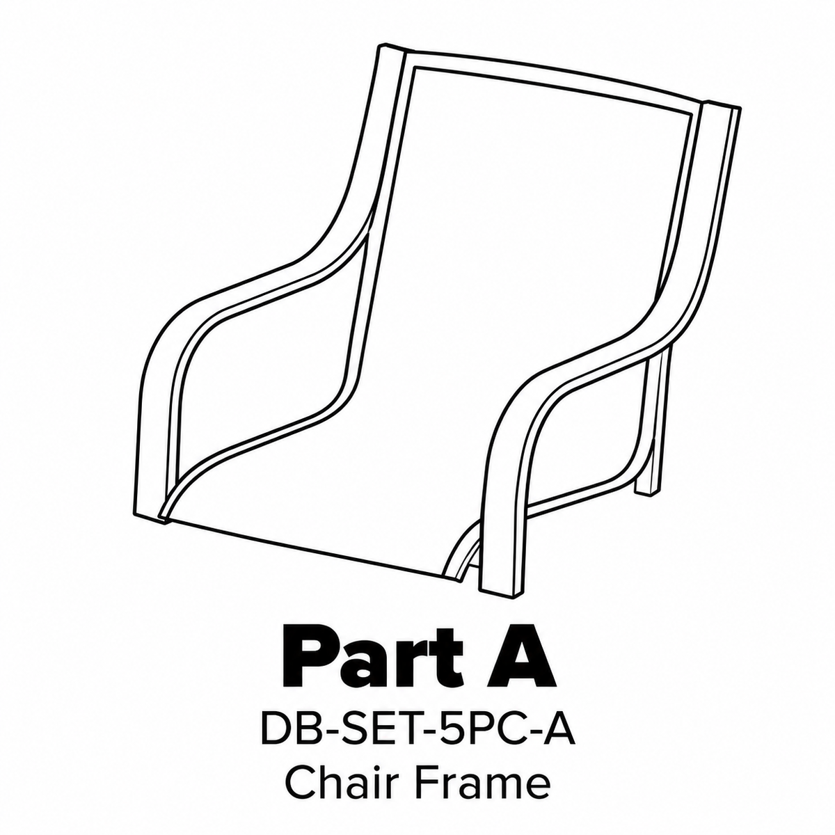 (DB-CH) Driftwood Bay Dinning Swivel Chair Replacement Parts - Inside Out Store