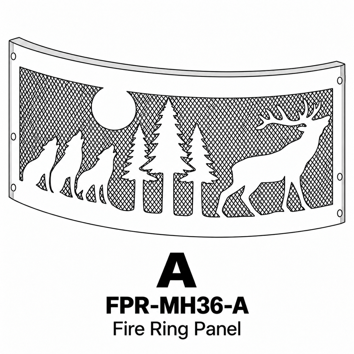 (FPR-MH36) 36" Fire Ring - Midnight Howl Replacement Parts - Inside Out Store