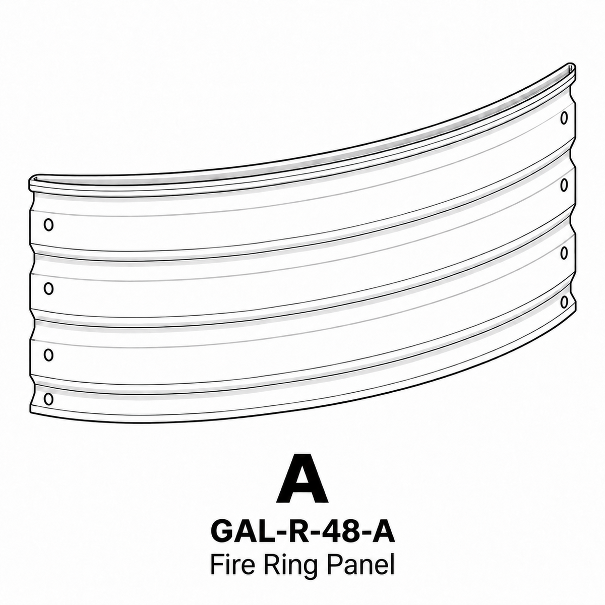 (GAL-R-48) 48" Galvanized Fire Ring Replacement parts - Inside Out Store
