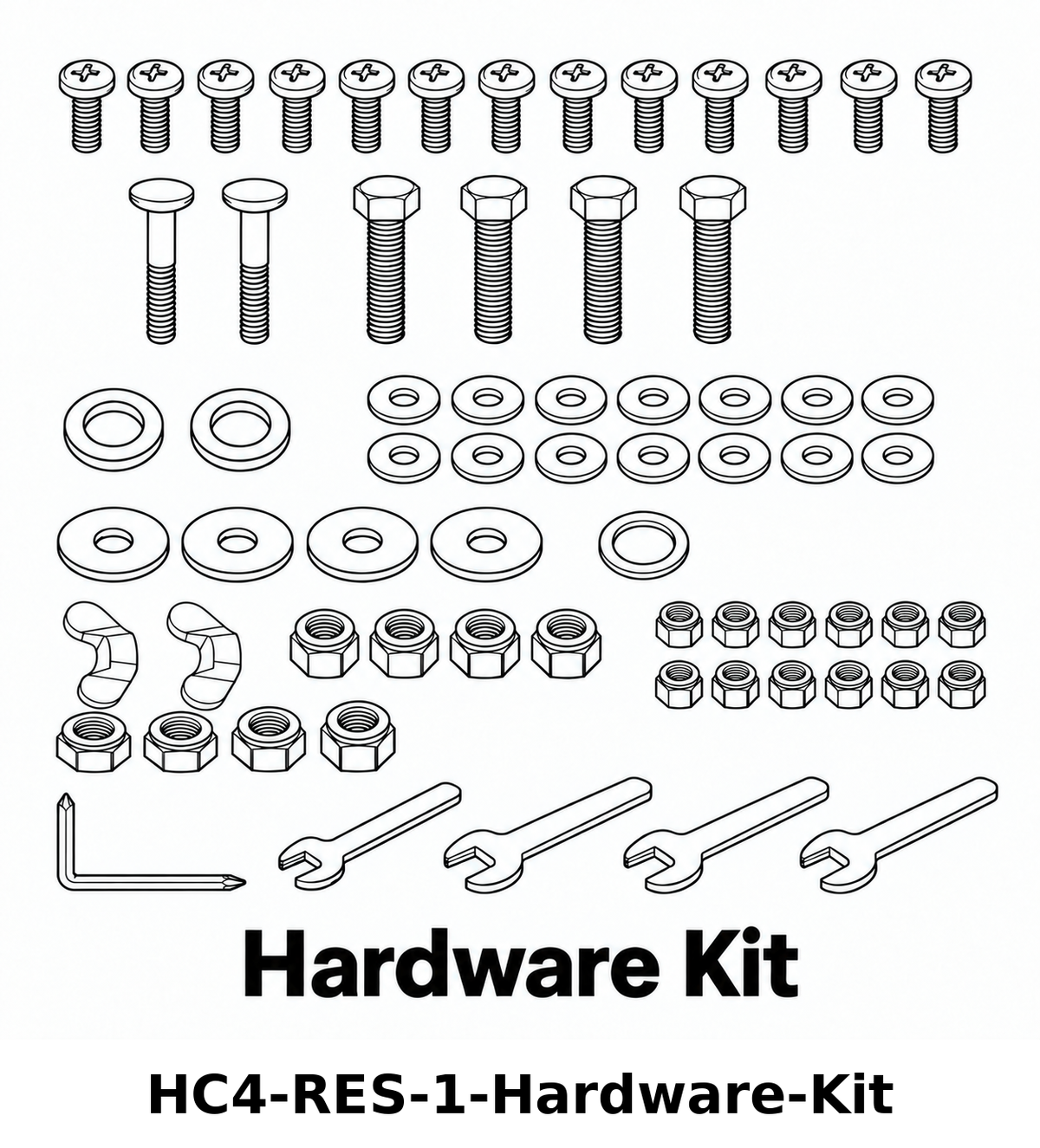 (HC4-RES-1) Residential 4-Wheek Hose Cart 250' Capacity Replacement Parts - Inside Out Store