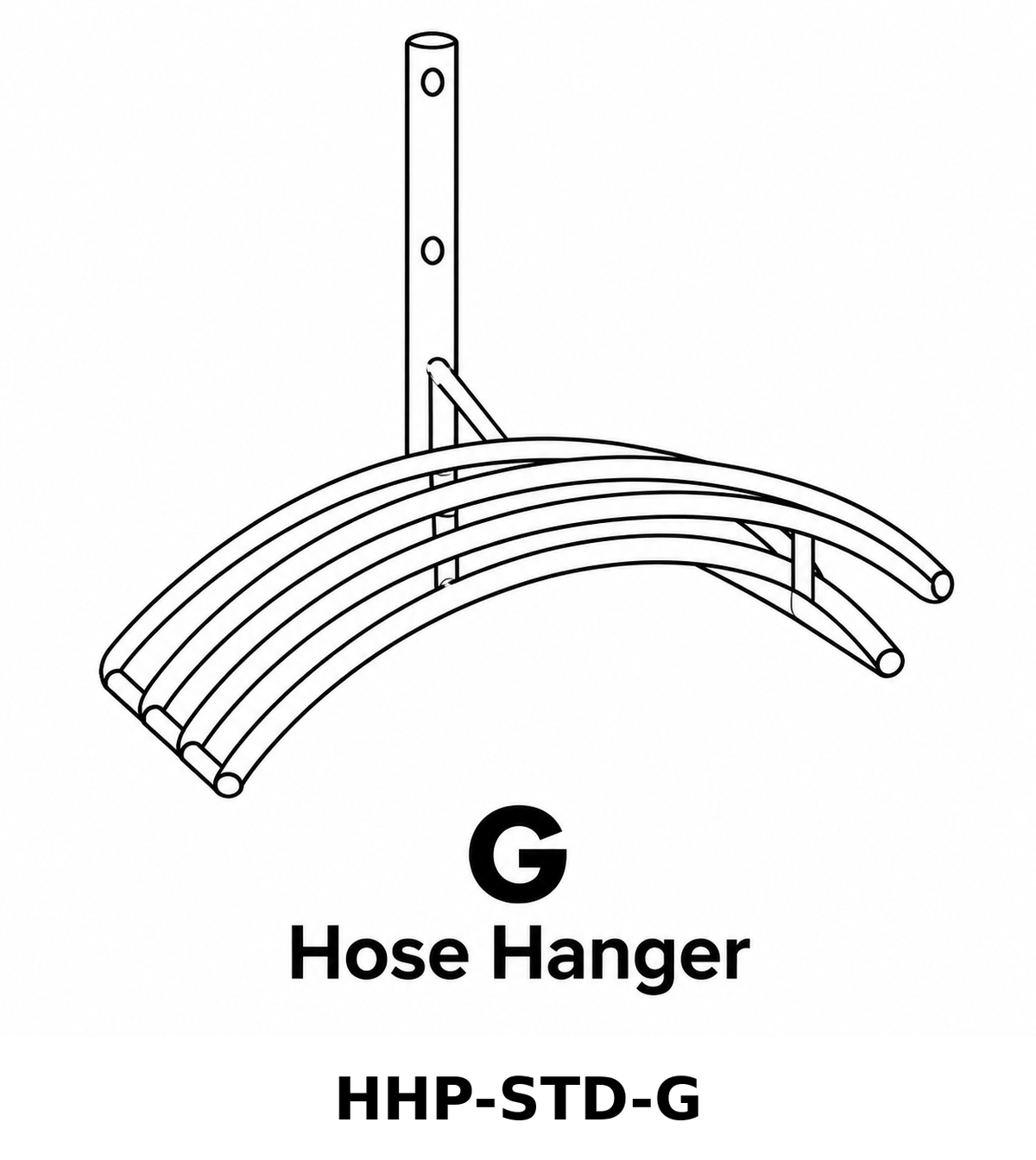 (HHP-STD) Hose Hanger with Post - 125' Capacity Replacement Parts - Inside Out Store