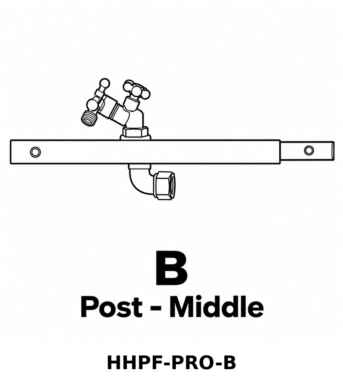 (HHPF-PRO) Professional Hose Hanger with Post & Faucet Replacement Parts - Inside Out Store