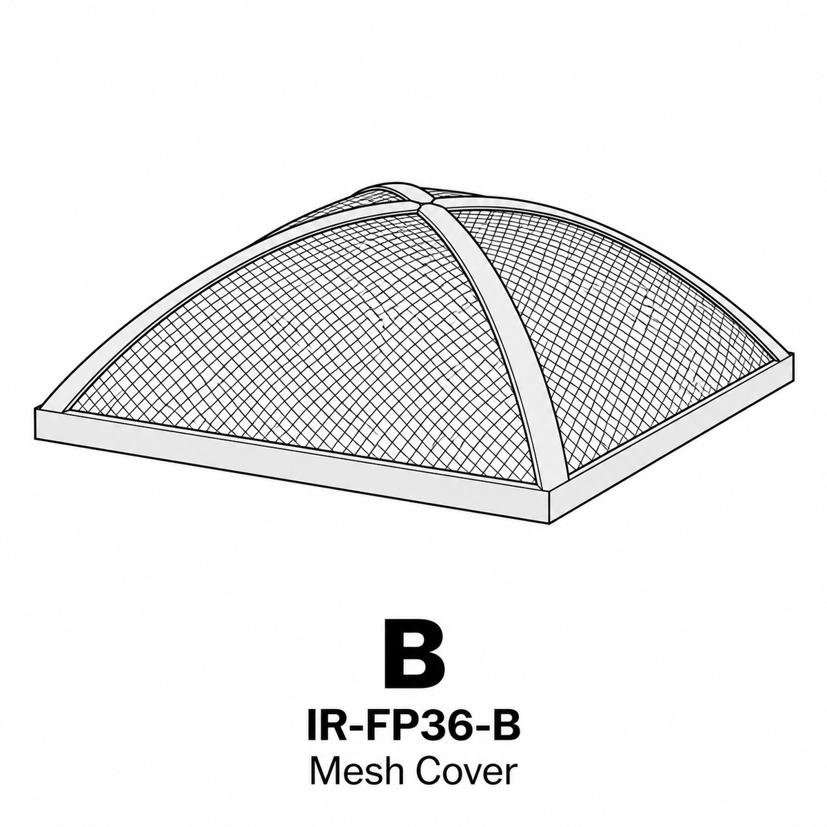 (IR-FP36) 36" Iron Ridge Square Fire Pit Replacement Parts - Inside Out Store