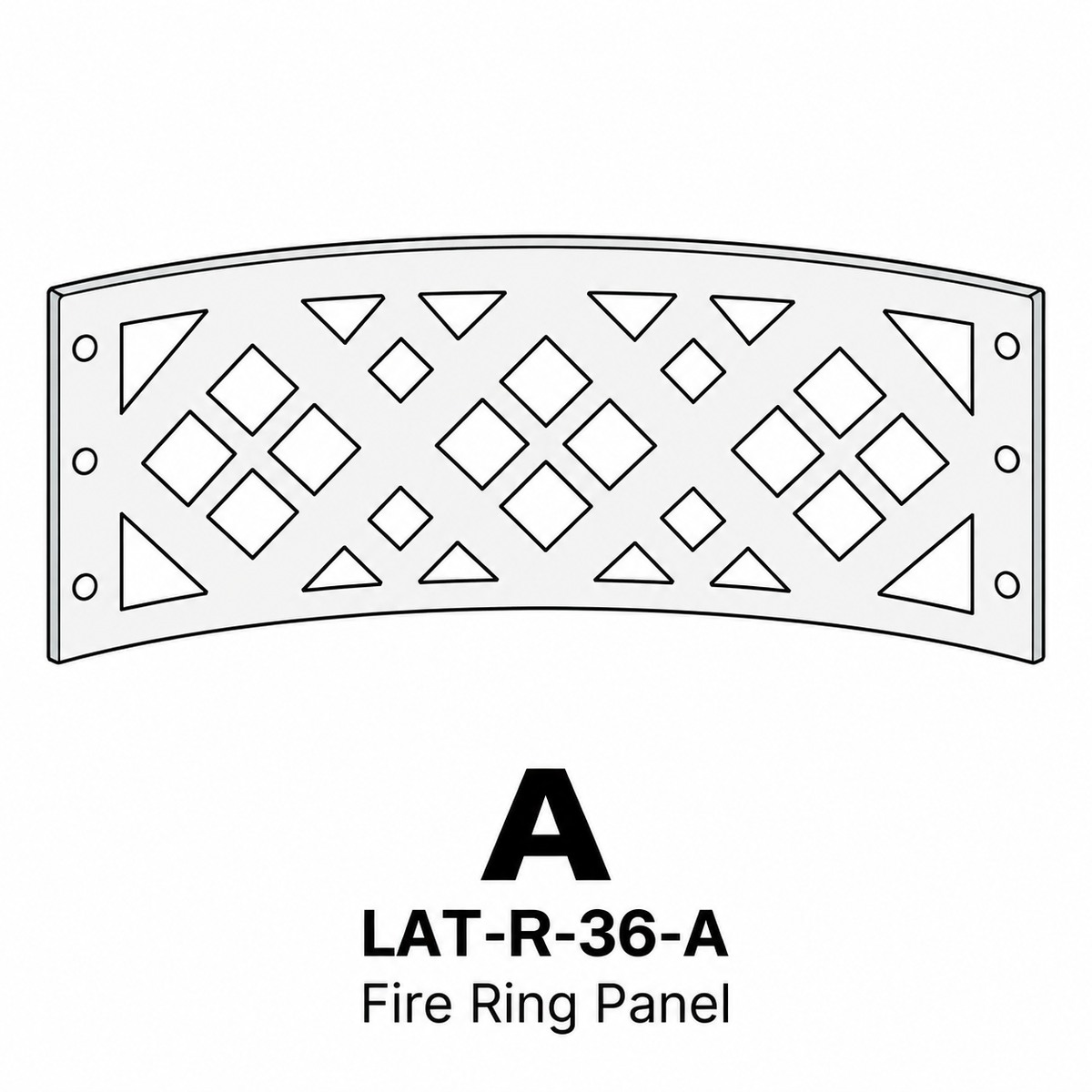 (LAT-R-36) 36" Lattice Fire Ring Replacement Parts - Inside Out Store