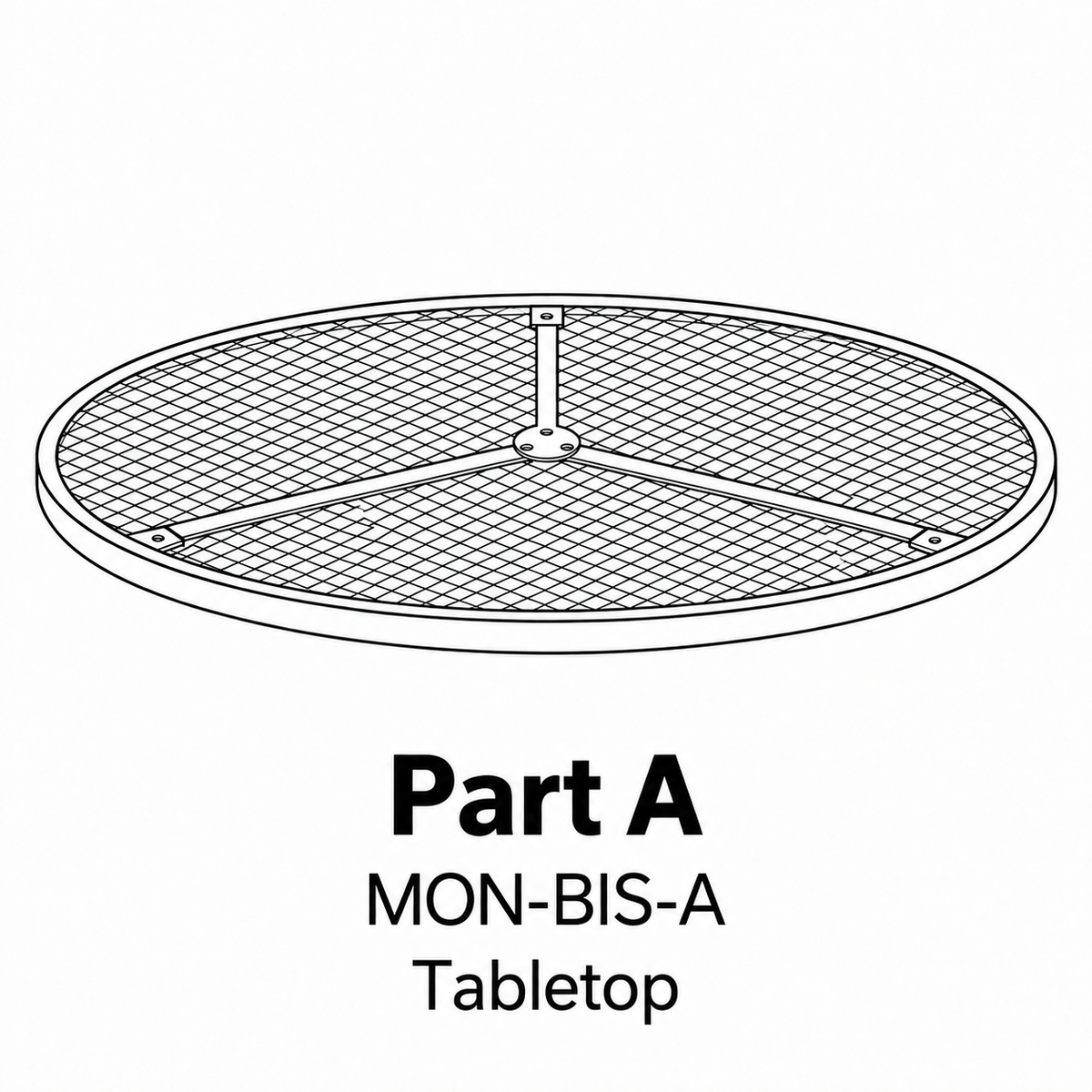(MON-BIS) Monroe 28" Bistro Table Replacement Parts