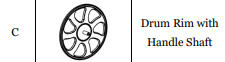 (WM-KD-BRN) Wall Mount Hose Reel - Brown Replacement Parts